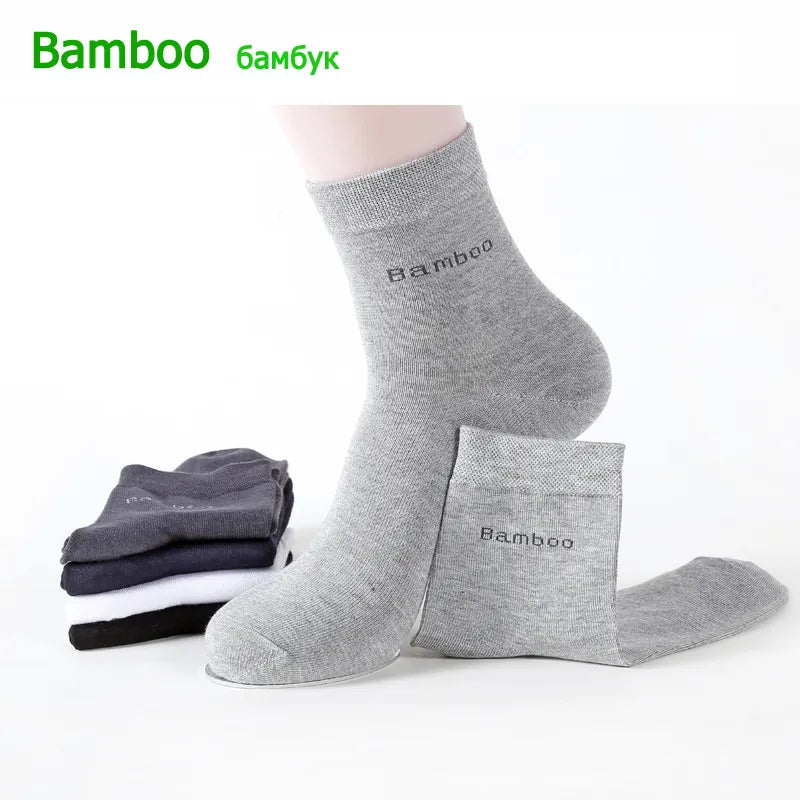 Men's Bamboo Fiber Crew Socks (10 Pairs)