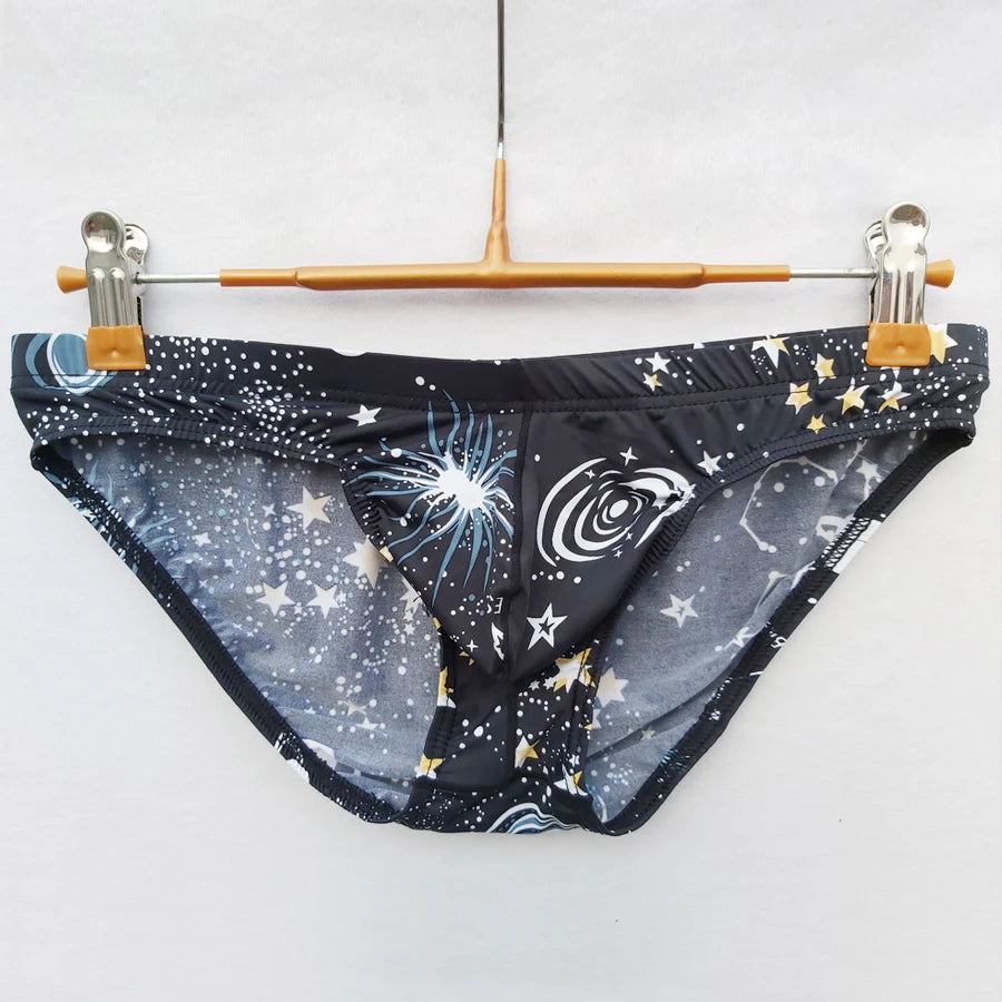 JORIONMIA Men's Breathable Soft Print Briefs Underwear
