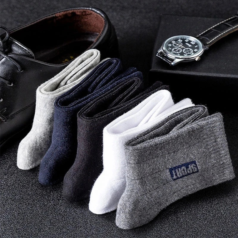 Men's Cotton Breathable Sweat-Absorbent Socks (10 pairs)