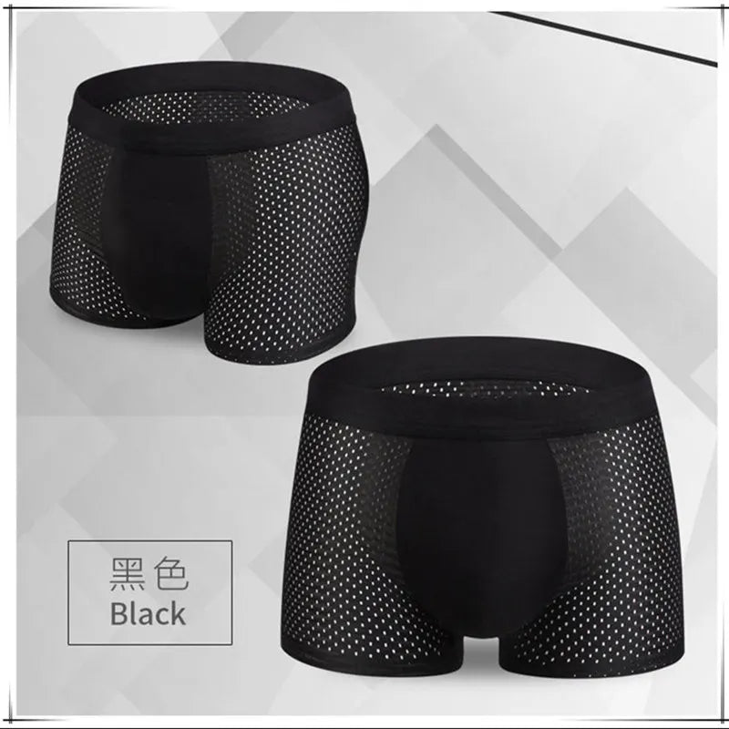 SKY HERO Men's Bamboo Mesh Boxers (4 pack) (Plus Sizes)