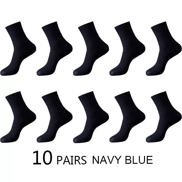 Men's Bamboo Fiber Compression Long Socks (10 pairs)