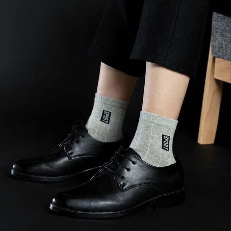Men's Cotton Breathable Sweat-Absorbent Socks (10 pairs)
