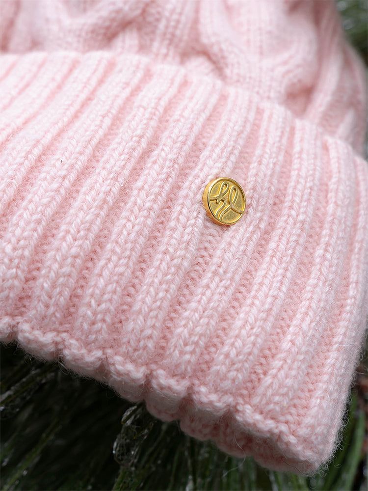HL Cashmere Beanie – Powder Pink
