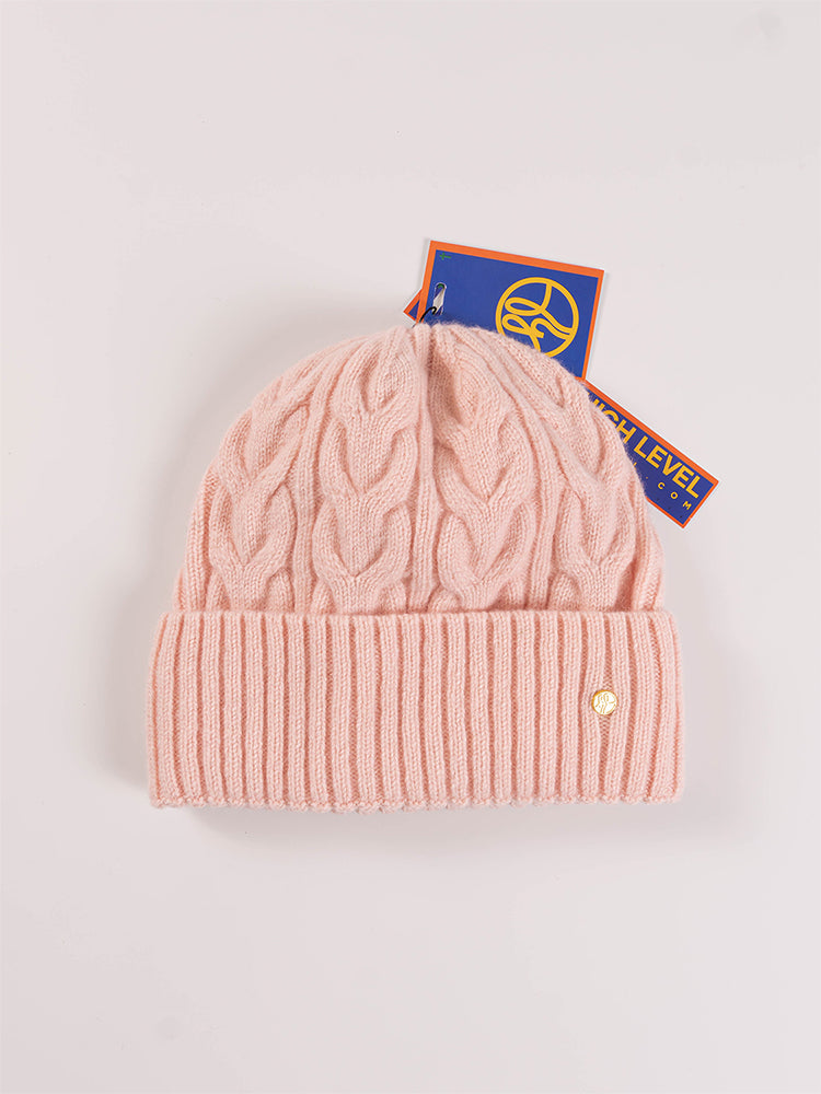 HL Cashmere Beanie – Powder Pink
