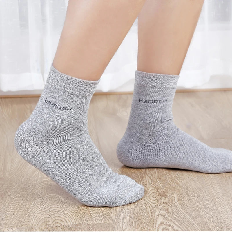 Men's Bamboo Fiber Crew Socks (10 Pairs)