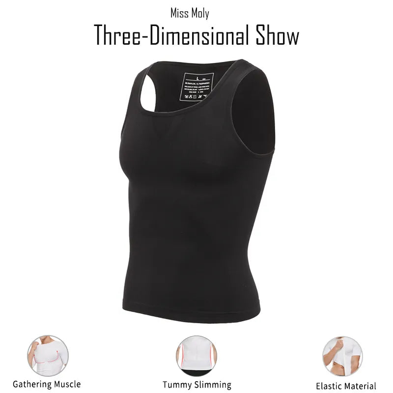 Men's Slimming Body Shaper Chest Compression Shirt Shapewear