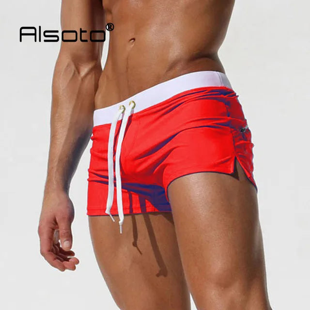 ALSOTO Men's Quick Dry Swim Shorts Swimwear