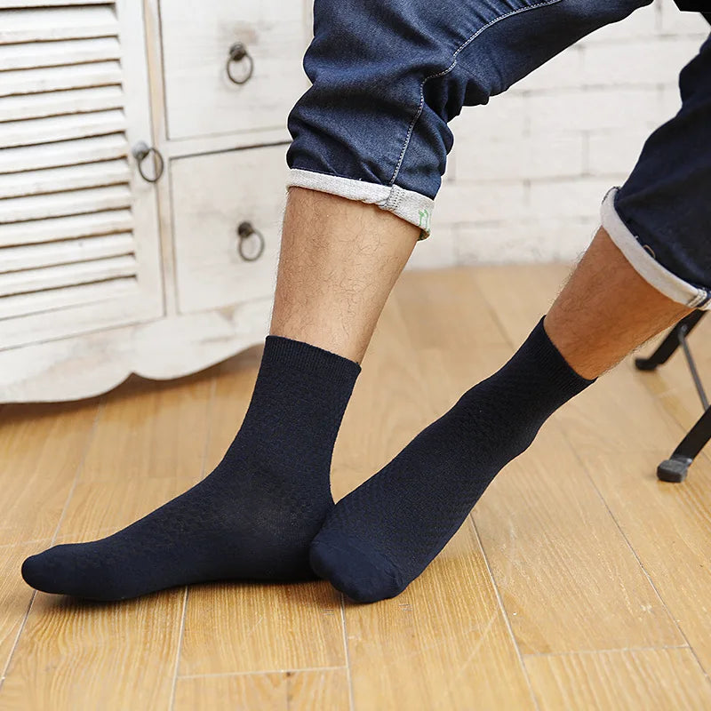 Men's Bamboo Fiber Compression Long Socks (10 pairs)