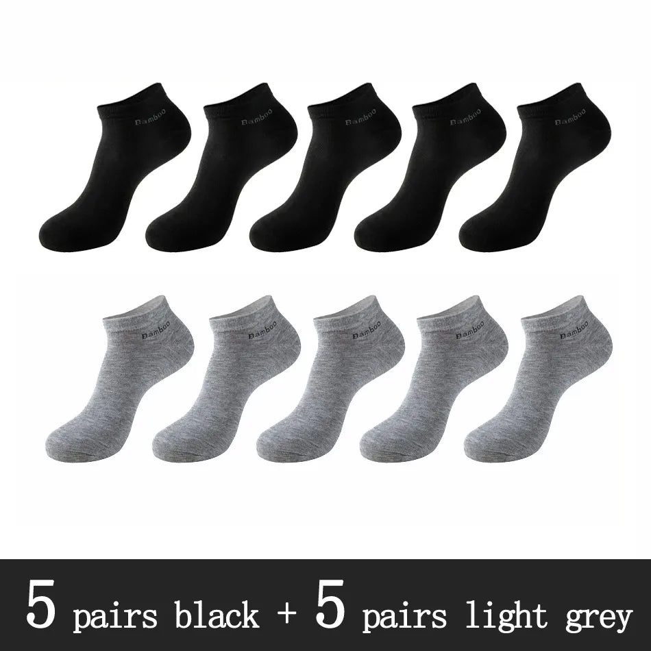 Men's Bamboo Fiber Socks (10 Pairs)