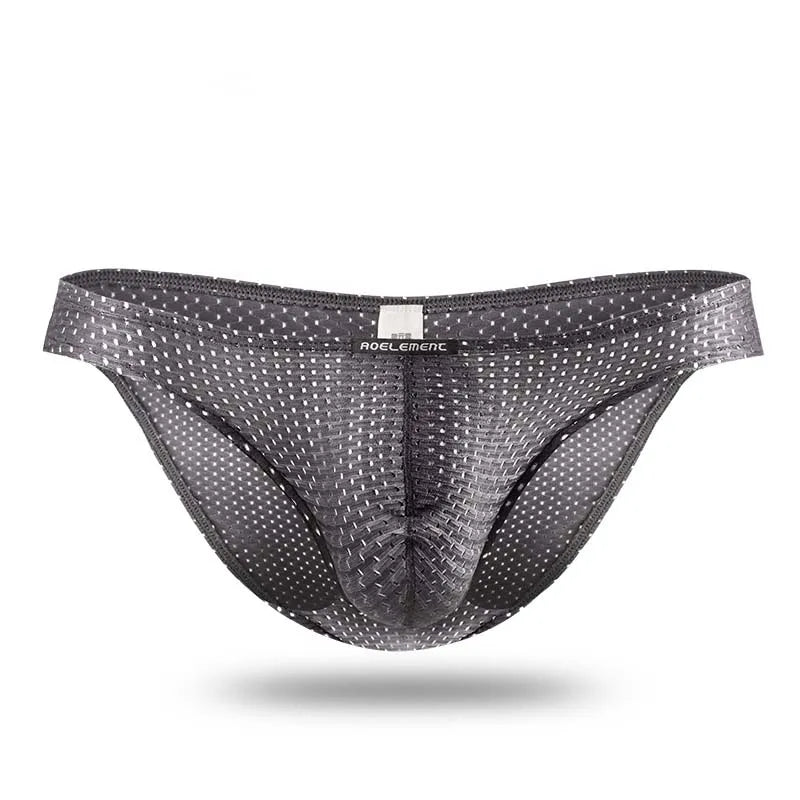 Men's Low-Waist Mesh Brief Underwear