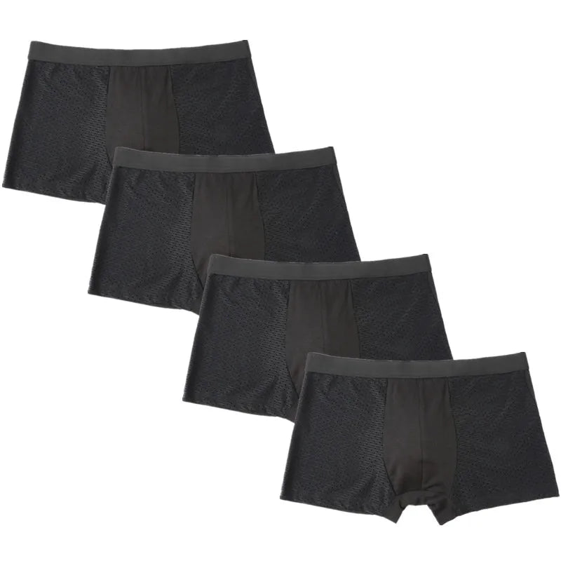 SKY HERO Men's Bamboo Boxers (4 pack) (Plus Sizes)