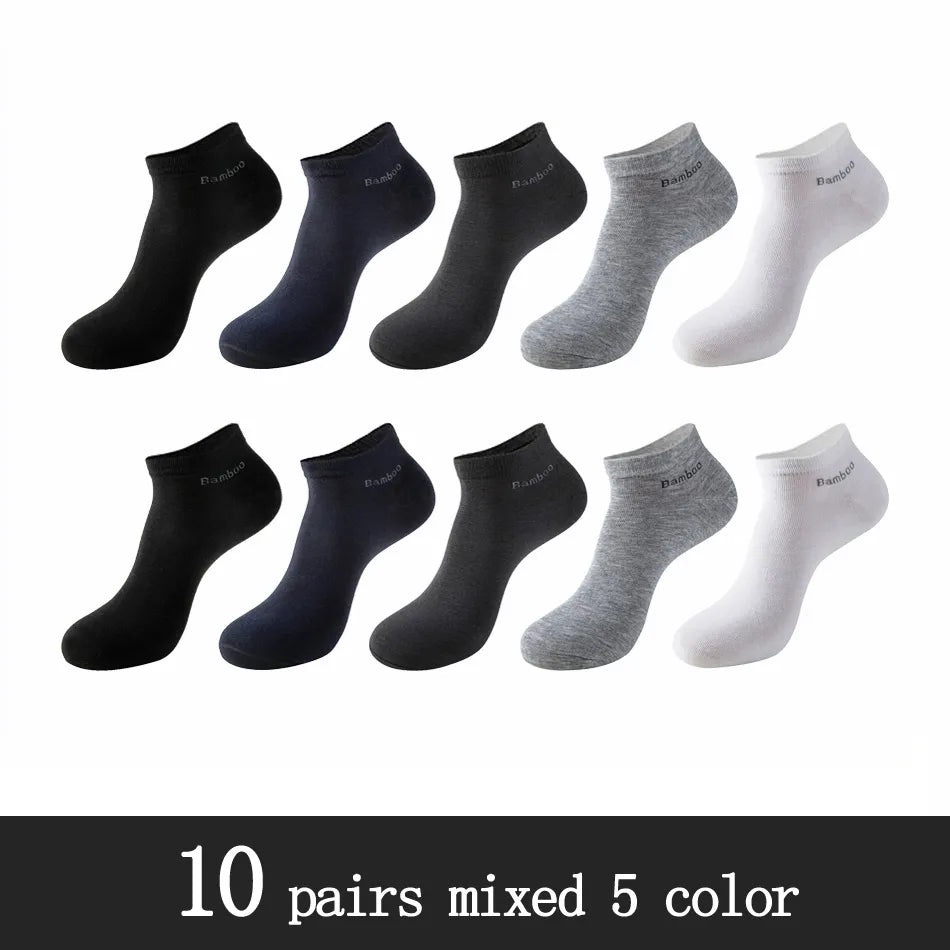 Men's Bamboo Fiber Socks (10 Pairs)