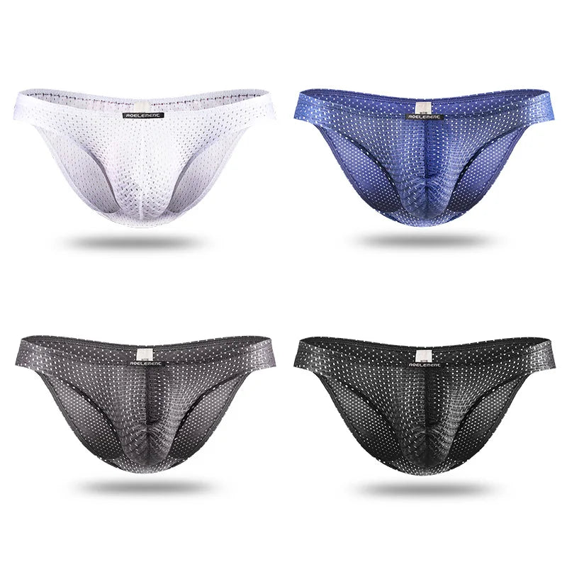Men's Low-Waist Mesh Brief Underwear