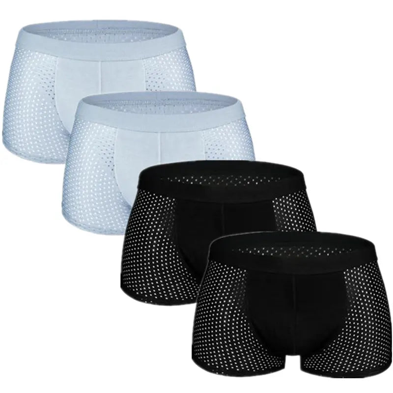 SKY HERO Men's Bamboo Mesh Boxers (4 pack) (Plus Sizes)