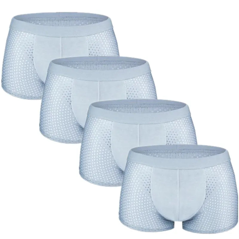 SKY HERO Men's Bamboo Mesh Boxers (4 pack) (Plus Sizes)