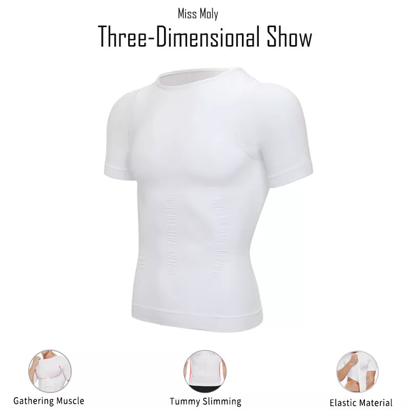 Men's Slimming Body Shaper Chest Compression Shirt Shapewear