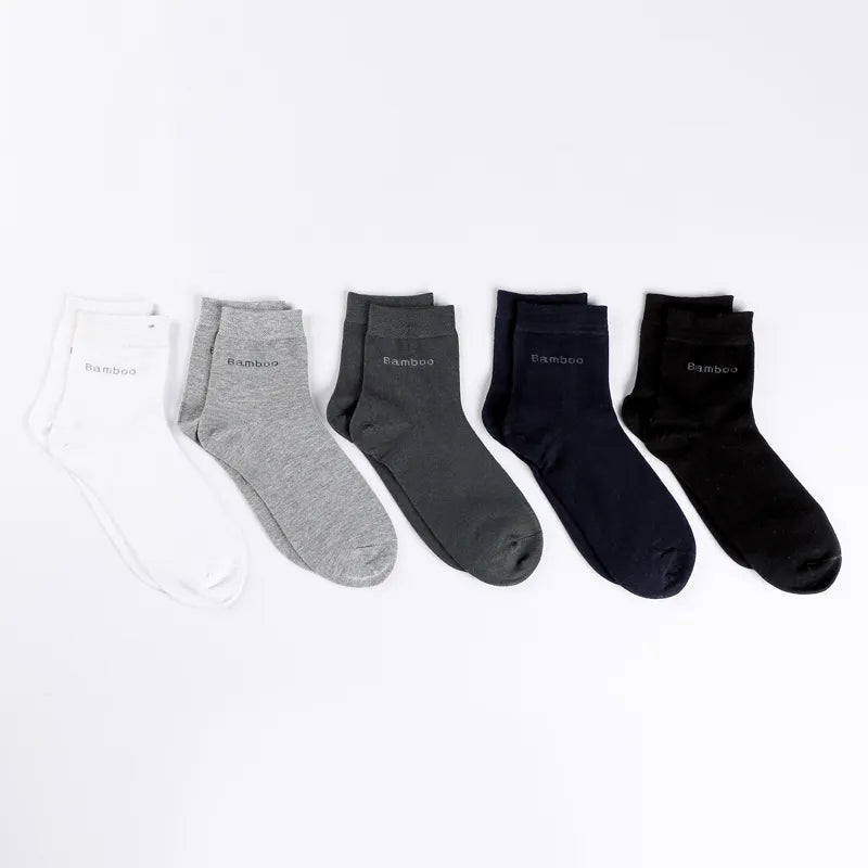 Men's Bamboo Fiber Crew Socks (10 Pairs)