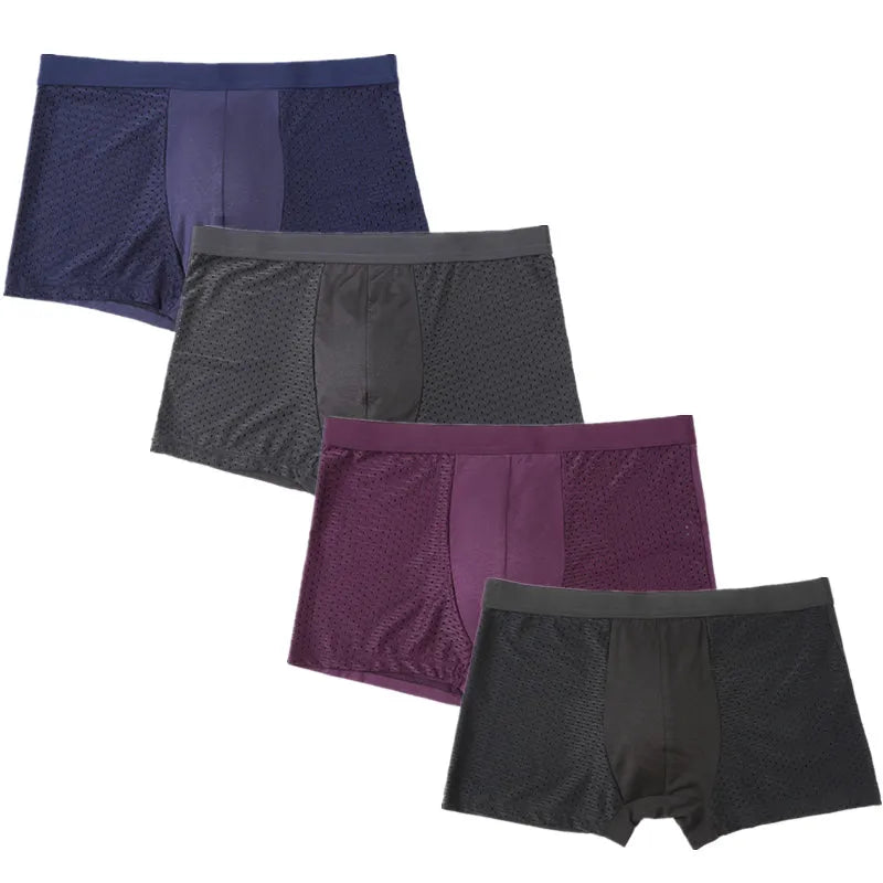 SKY HERO Men's Bamboo Boxers (4 pack) (Plus Sizes)