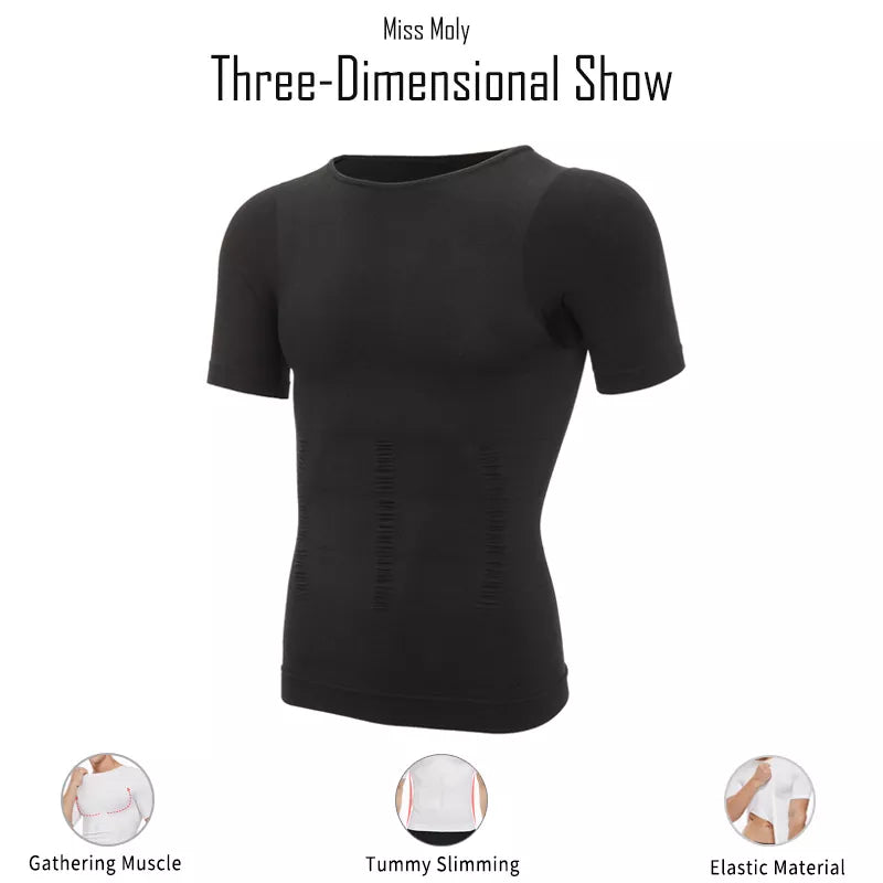 Men's Slimming Body Shaper Chest Compression Shirt Shapewear