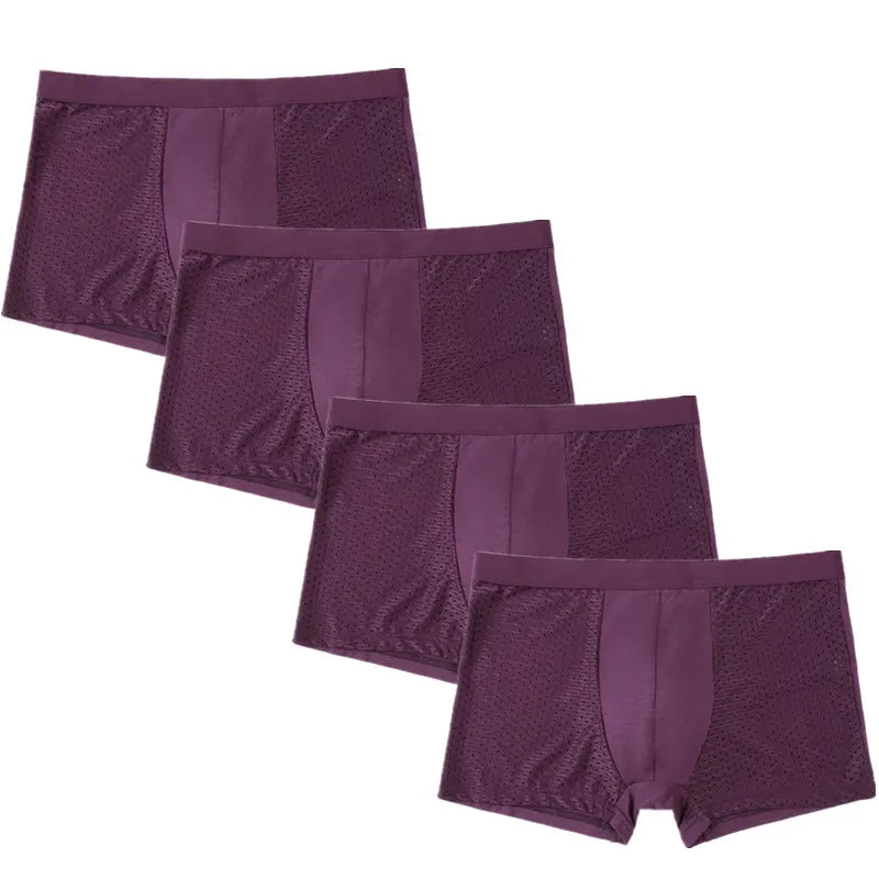 SKY HERO Men's Bamboo Boxers (4 pack) (Plus Sizes)
