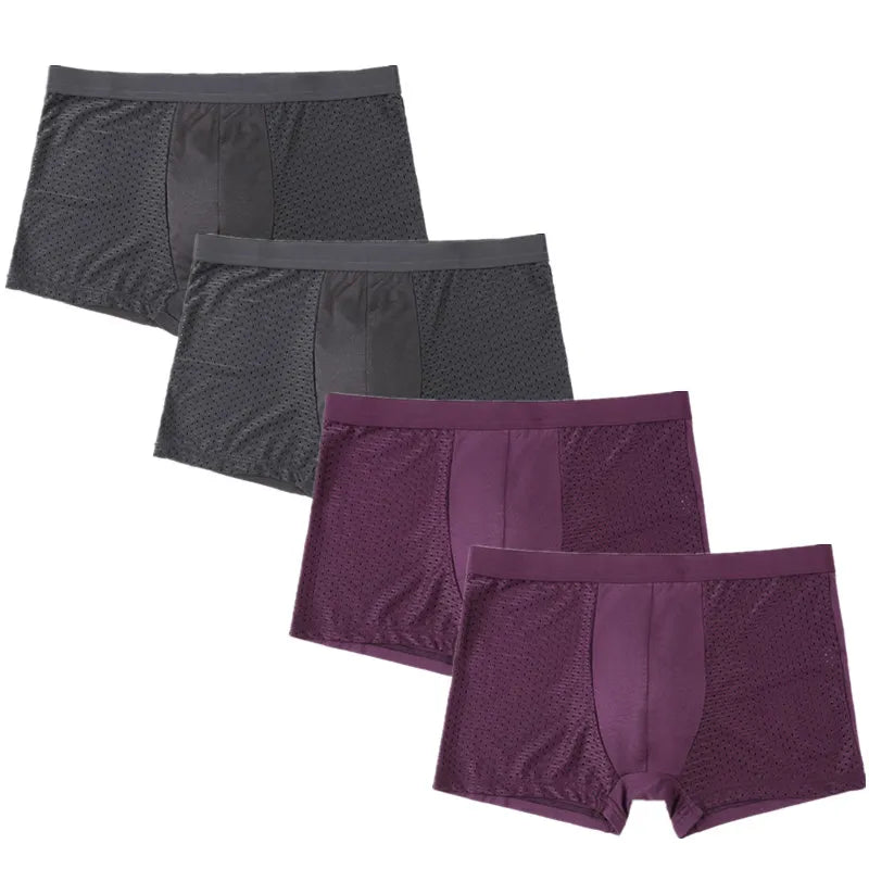 SKY HERO Men's Bamboo Boxers (4 pack) (Plus Sizes)