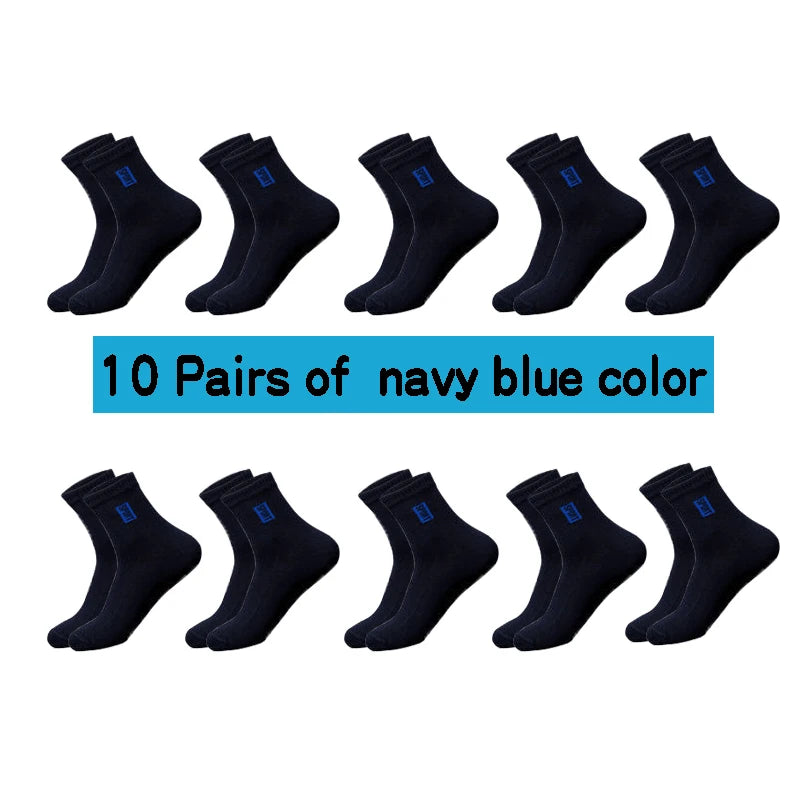 Men's Cotton Breathable Sweat-Absorbent Socks (10 pairs)