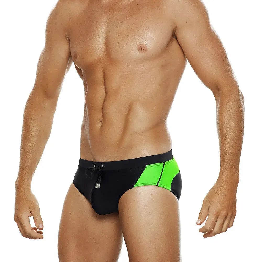 UXH Men's Swimming Briefs with Push-Up Enlargement Pad Swimwear