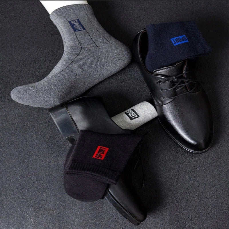 Men's Cotton Breathable Sweat-Absorbent Socks (10 pairs)