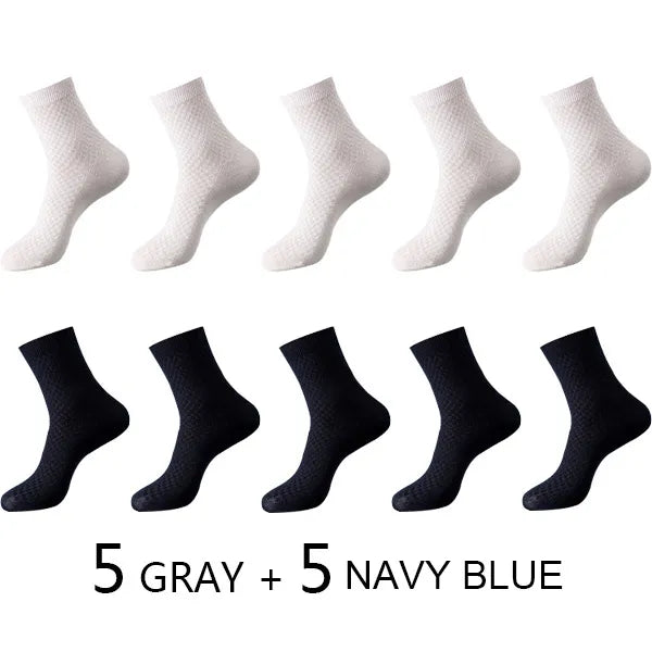Men's Bamboo Fiber Compression Long Socks (10 pairs)