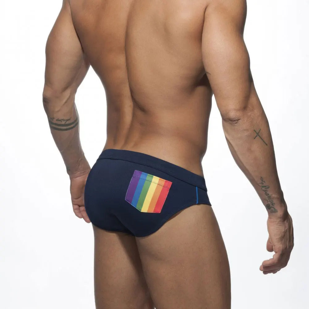 UXH Men's Rainbow Brief Swimwear
