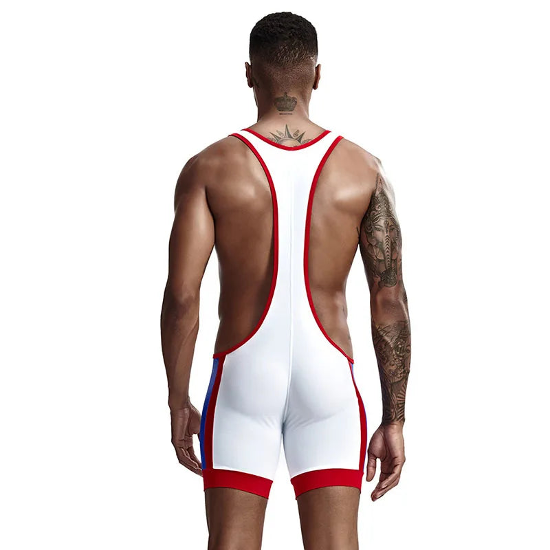 Men's Slimming Wrestling Bodysuit