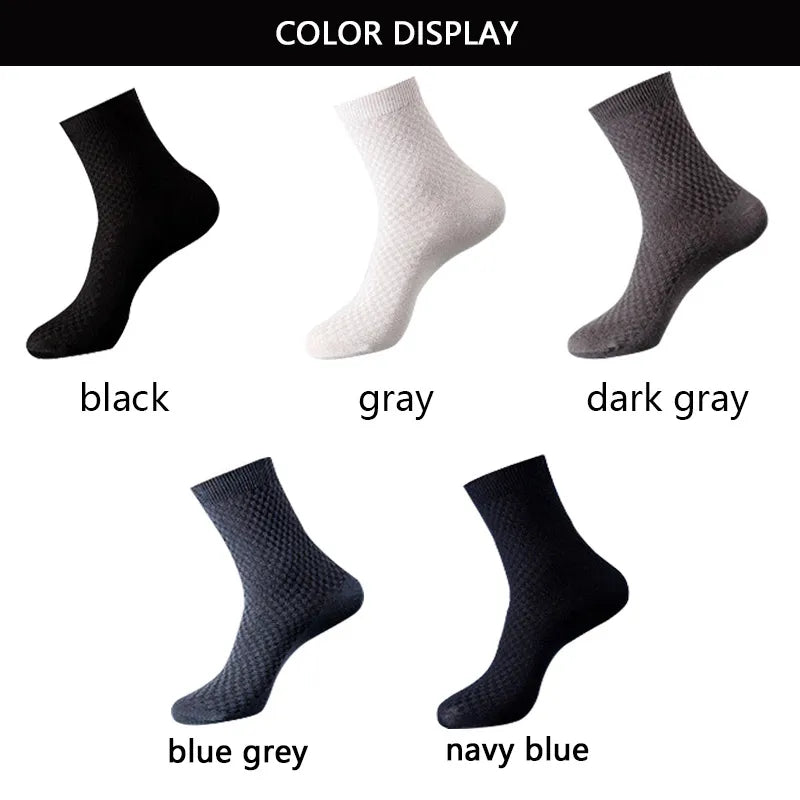 Men's Bamboo Fiber Compression Long Socks (10 pairs)