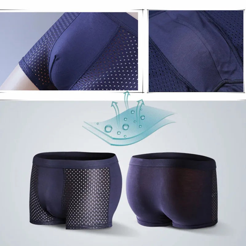 SKY HERO Men's Bamboo Boxers (4 pack) (Plus Sizes)