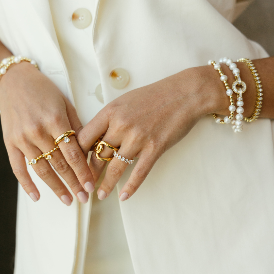 Bezel Beaded Ring
