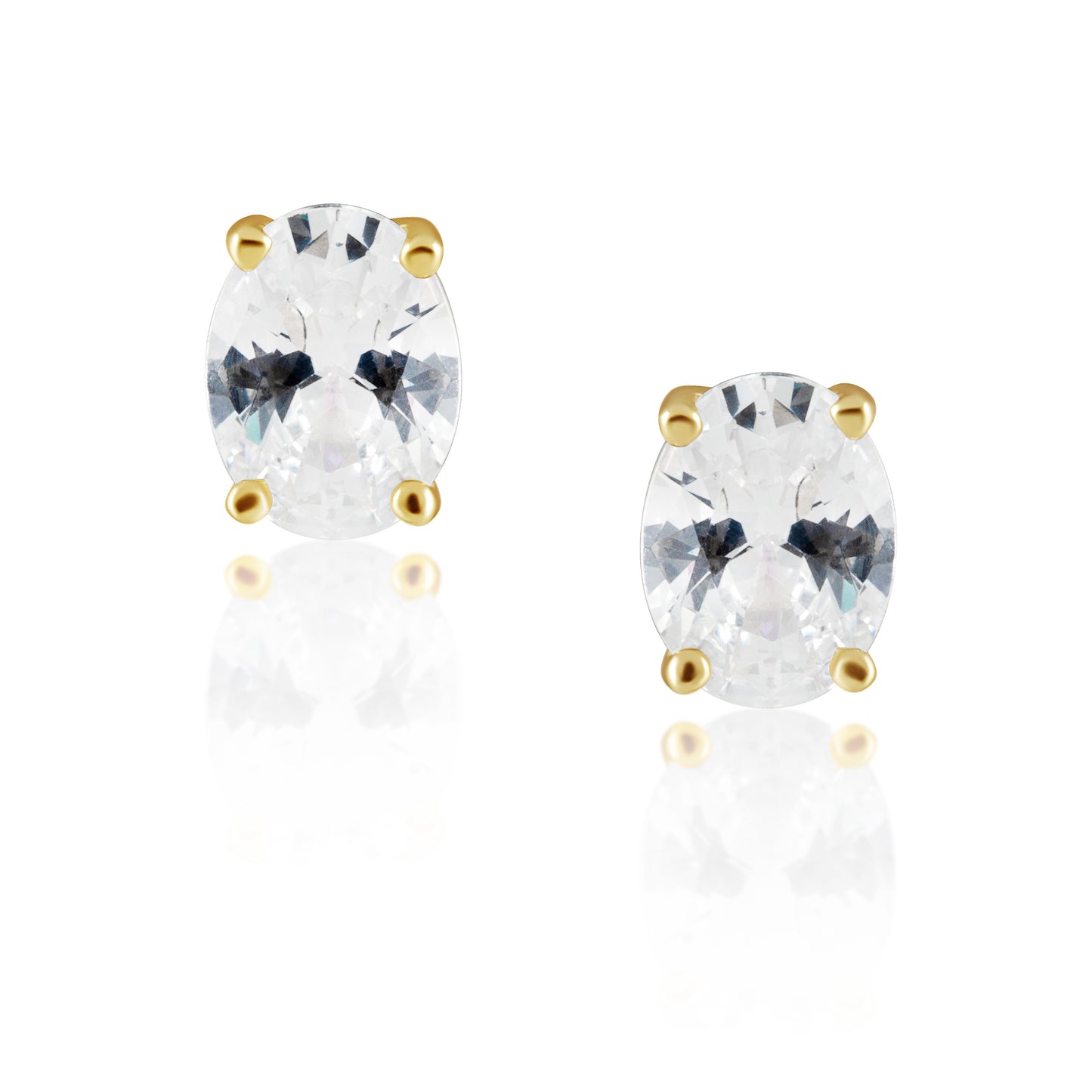 Oval Cut Studs