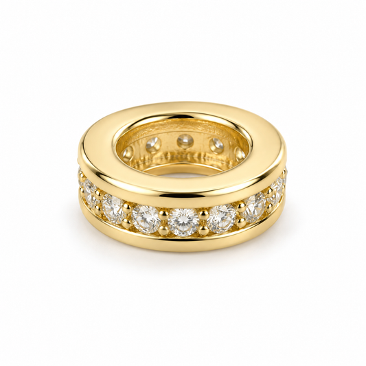 Round Stone Charm Spacer