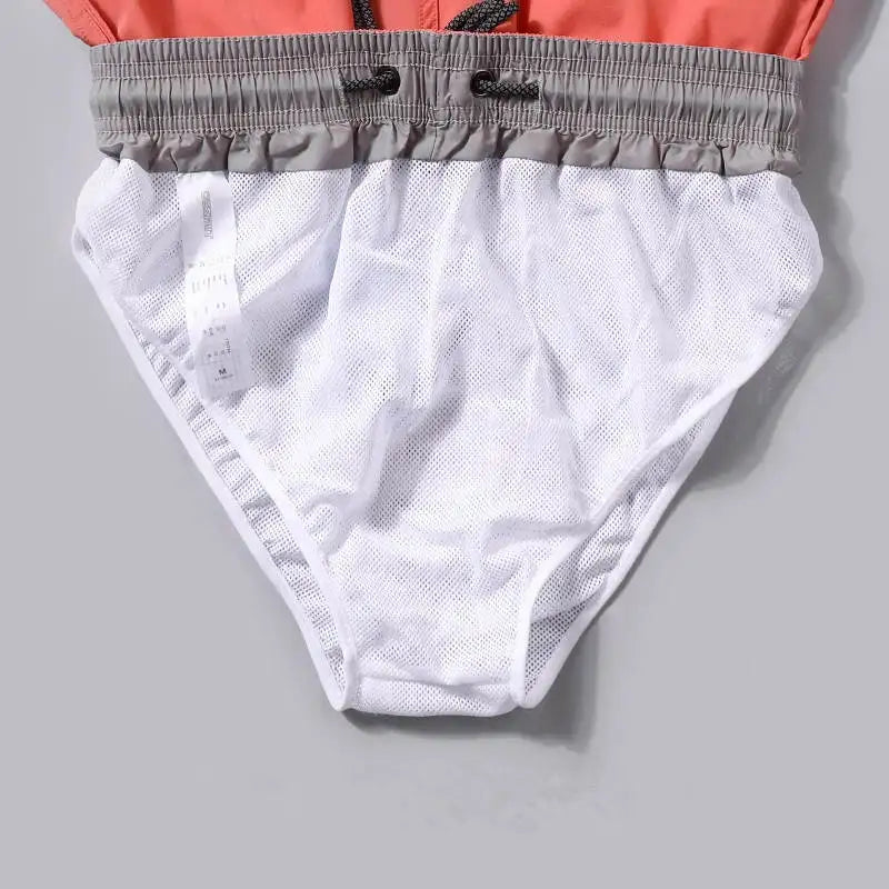Desmiit Men's Elastic Swimming Shorts Swimwear
