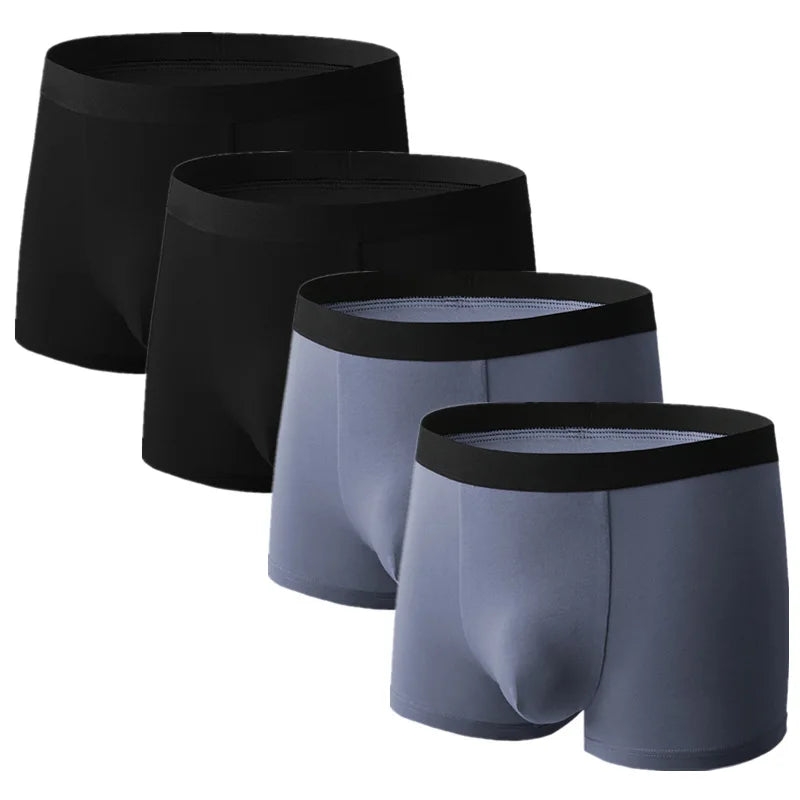 SKY HERO Men's Cotton Boxers (4 pack) (Plus Sizes)