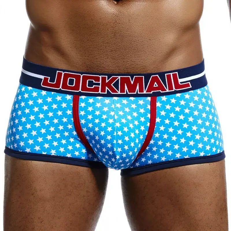 JOCKMAIL Men's Breathable Cotton Mesh Boxers Underwear