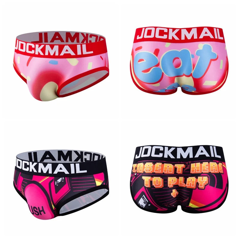 JOCKMAIL Men's Playful Fun Print Brief Underwear
