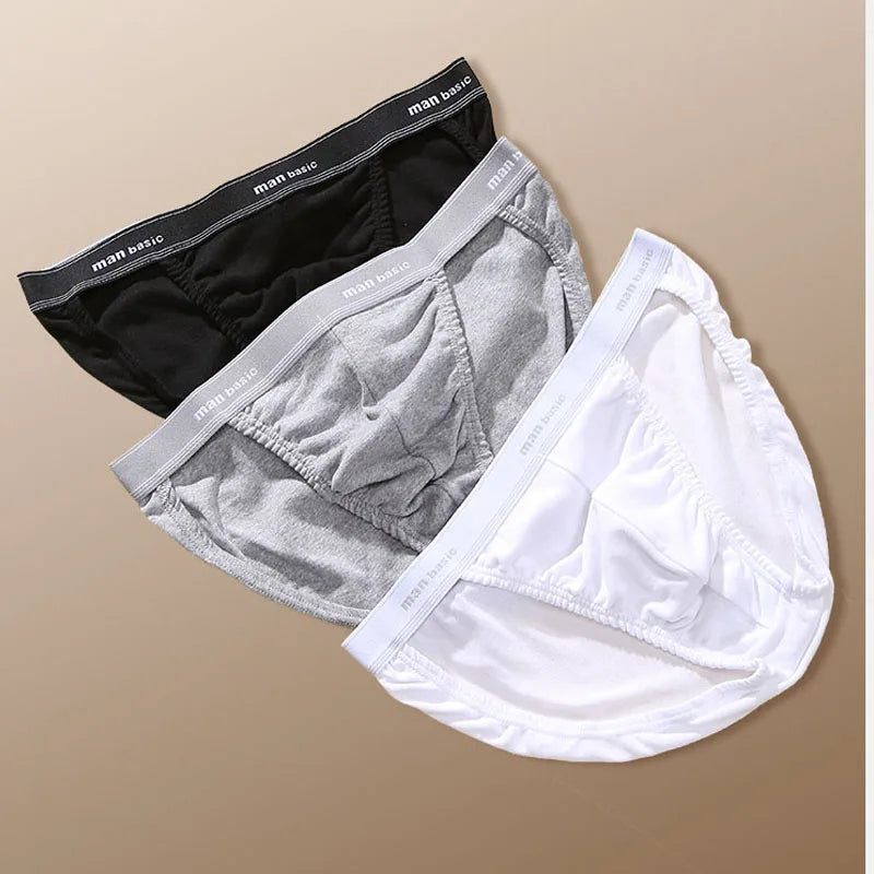 Men's High Hip Cotton Brief Underwear
