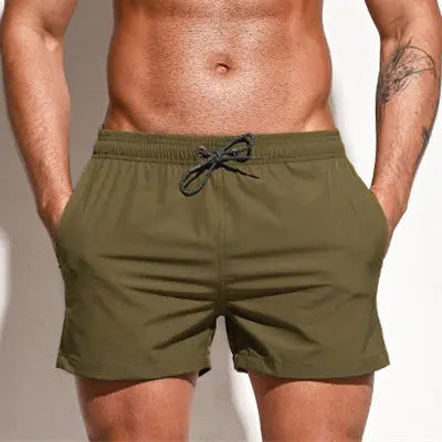 Desmiit Men's Elastic Swimming Shorts Swimwear