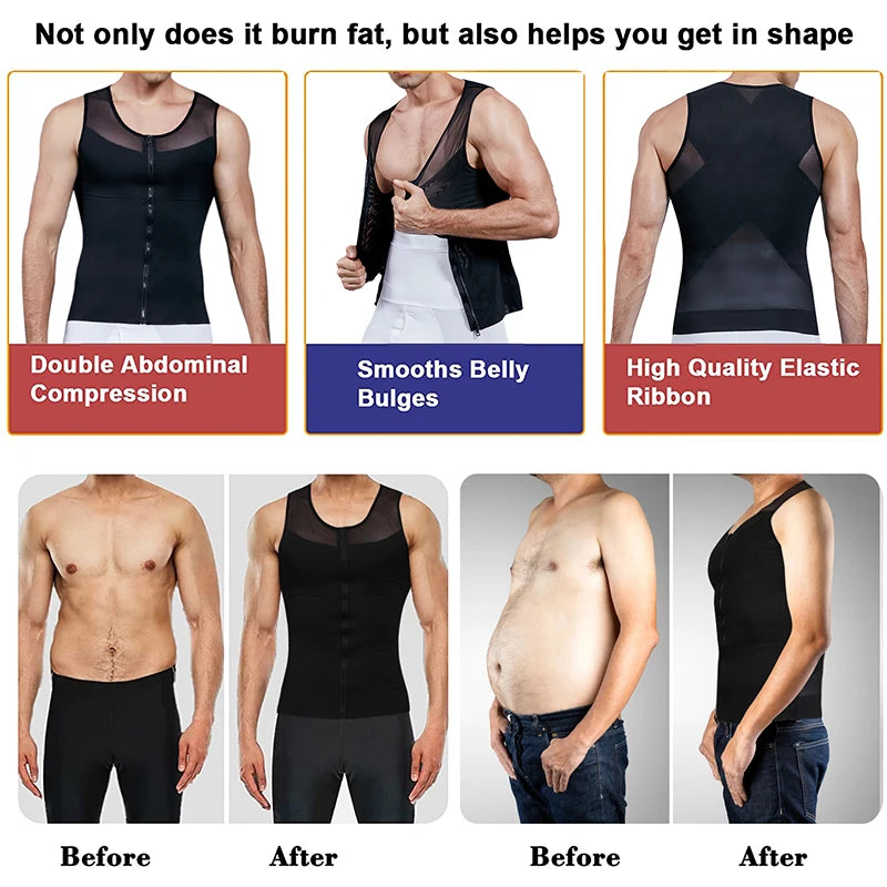 Men's Chest Slimming Shirt Body Shaper Shapewear