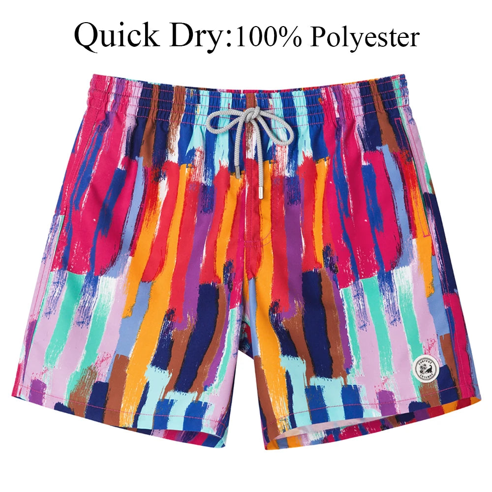 SURFCUZ Men's Board Shorts w/ Mesh Lining & Pockets Swimwear