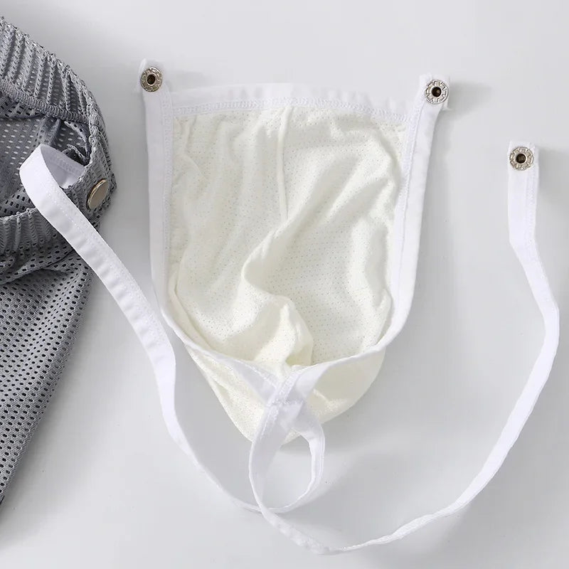 Men's Breathable Mesh Boxers Underwear With Enhancing Pouch