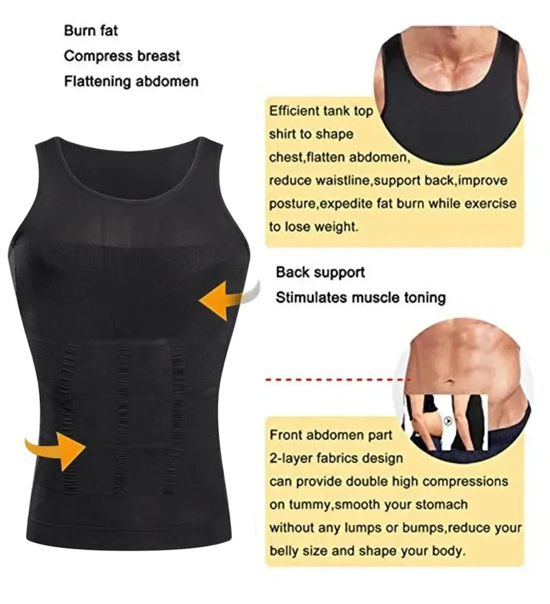 Men's Body Shaper Slimming Compression Vest Shapewear