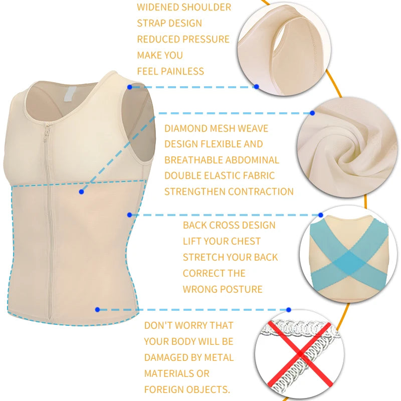 Men's Slimming Body Shaper Compression Shirt Shapewear