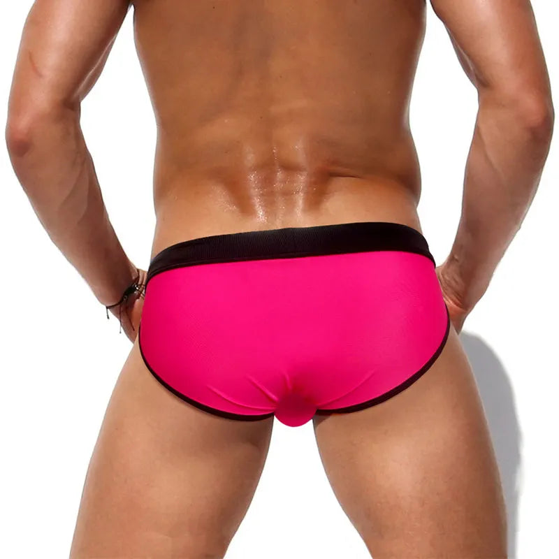 Desmiit Men's Low Rise Push Up Swim Briefs Swimwear