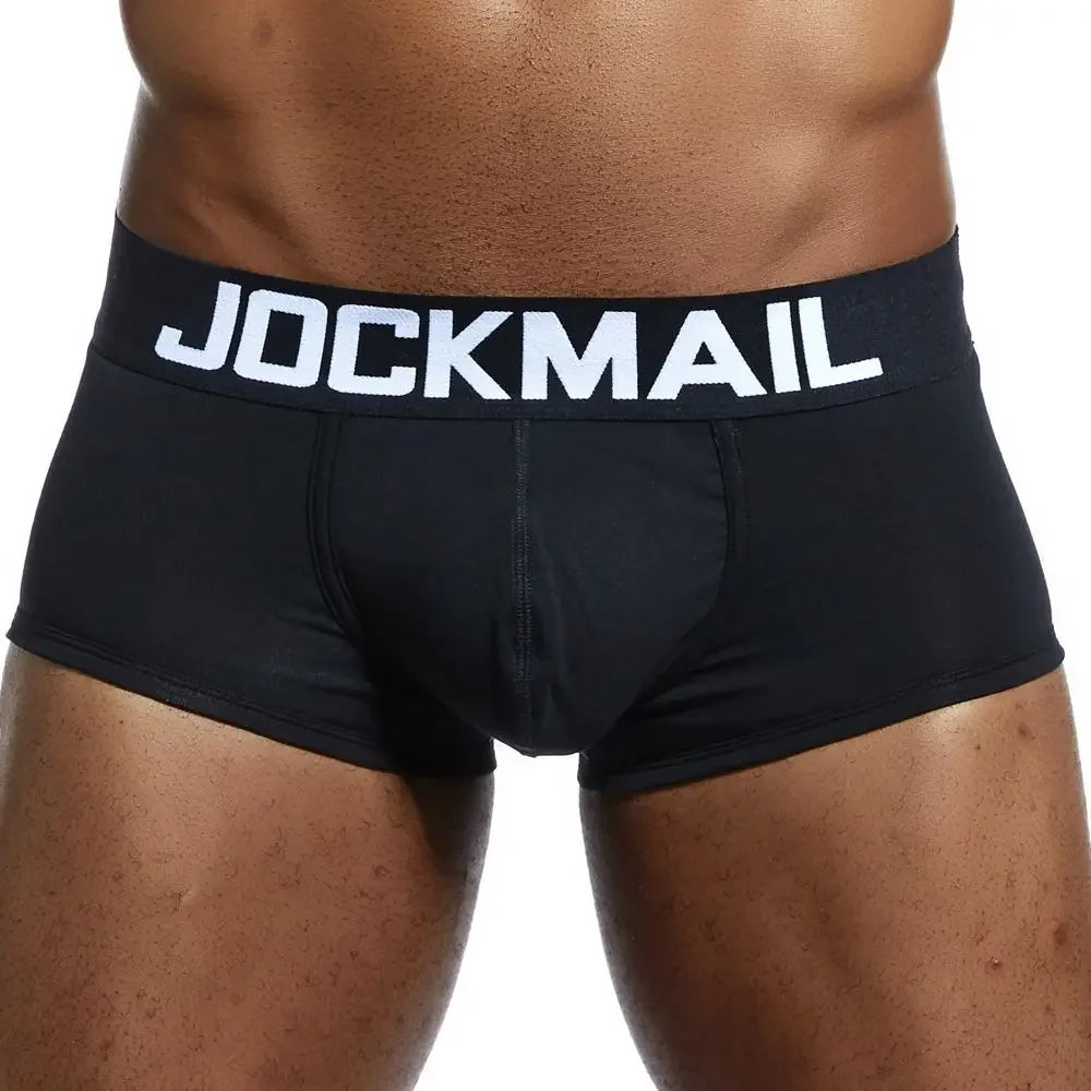 JOCKMAIL Men's Breathable Cotton Mesh Boxers Underwear