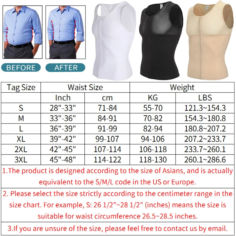 Men's Slimming Body Shaper Compression Shirt Shapewear